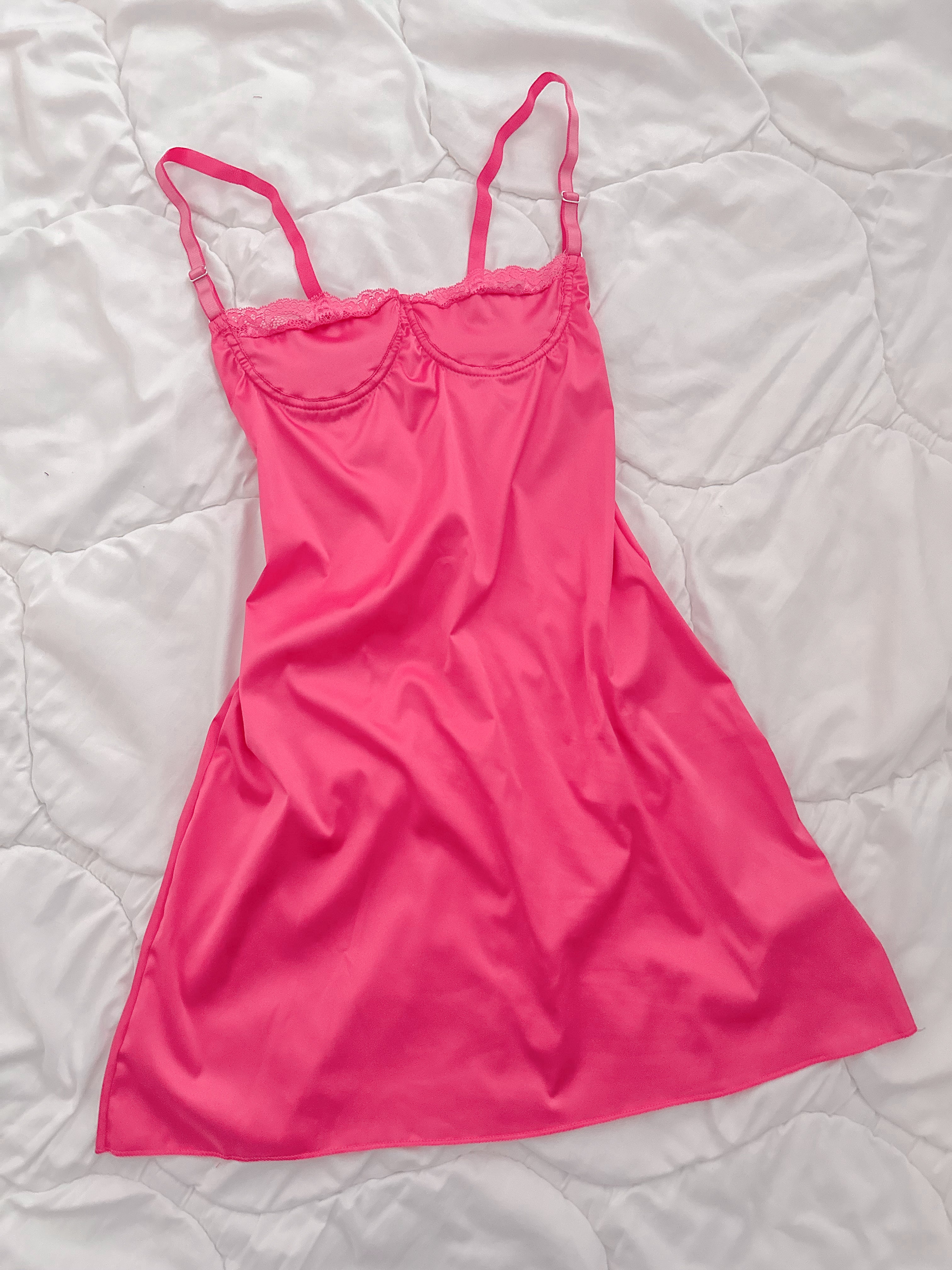 satin barbie dress 1993 Barbie Bridal Collection Pink Satin Doll Dress With White Lace