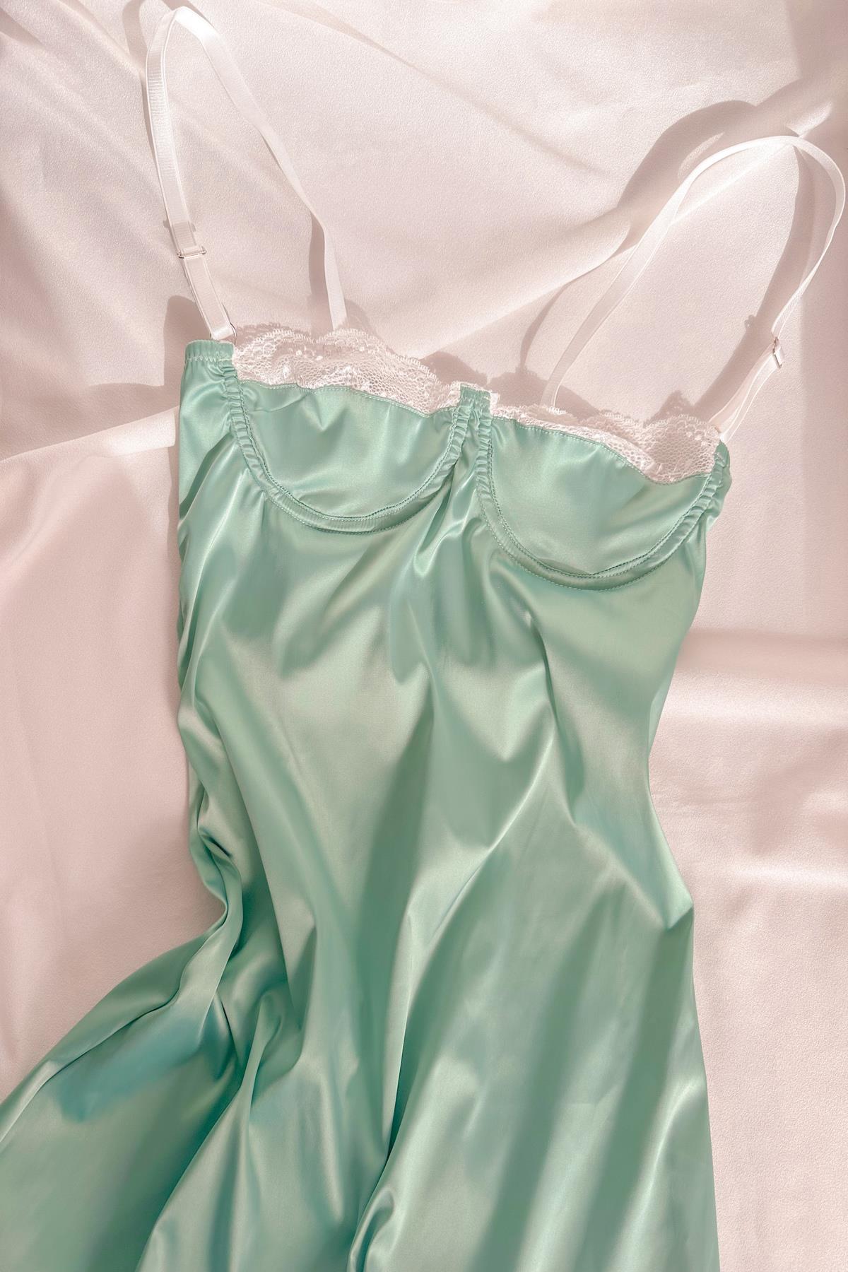 Mermaid Satin Mini Dress